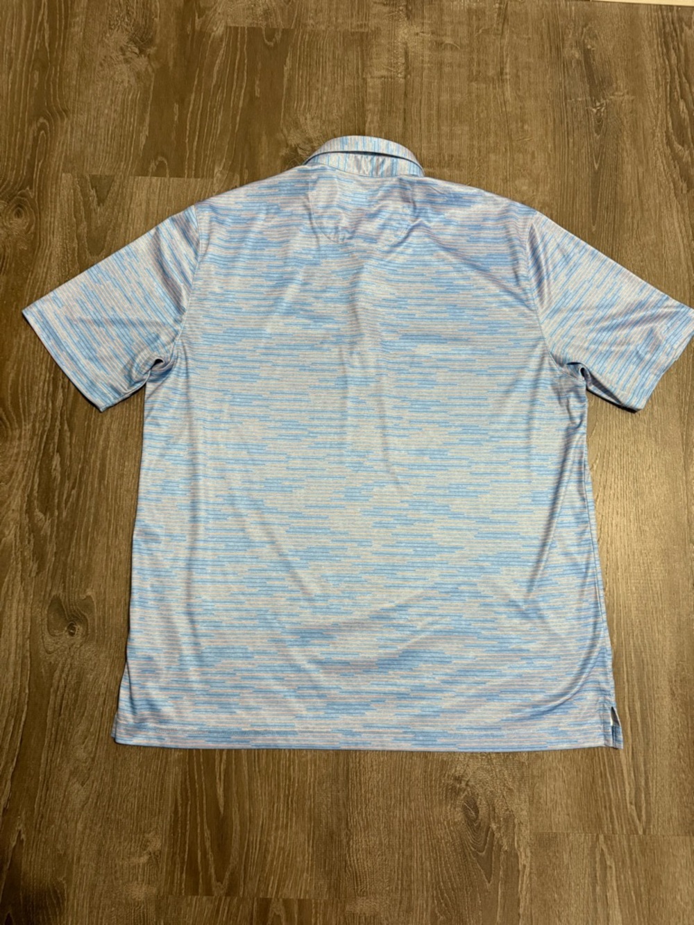 Greg Norman Collection XL Men’s Light Blue Heathered Polo Shirt - Picture 2 of 9